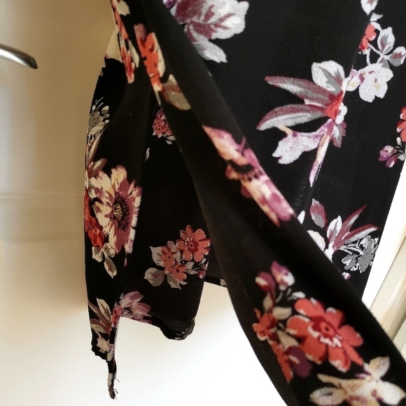 Black Purple Floral Dress Size Small - Picture 9 of 13